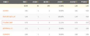 低点击高转化的关键词截图