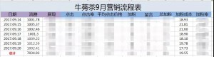 厚昌竞价托管提供牛蒡茶9月营销流程表