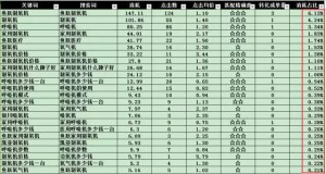 厚昌竞价托管提供计算关键词消耗占比步骤一