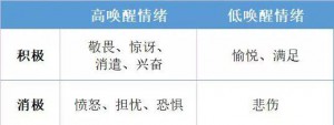 关于积极和消极情绪的表格